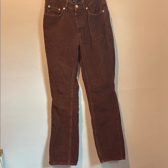 ASOS Design 25 waist 32 length Brown Corduroy Pants - Picture 1 of 9